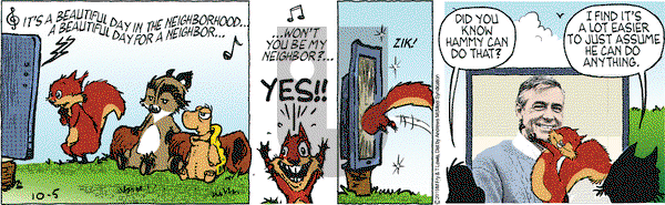 Over the Hedge on Saturday October 5, 2019 Comic Strip