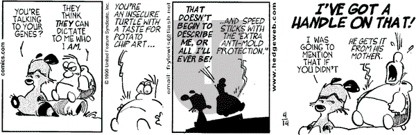 Over the Hedge on Wednesday April 14, 1999 Comic Strip