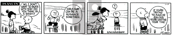 Peanuts on Wednesday January 11, 1956 Comic Strip