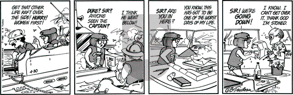 Doonesbury on Friday April 30, 1982 Comic Strip