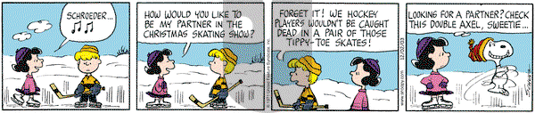 Peanuts on Tuesday December 2, 2003 Comic Strip