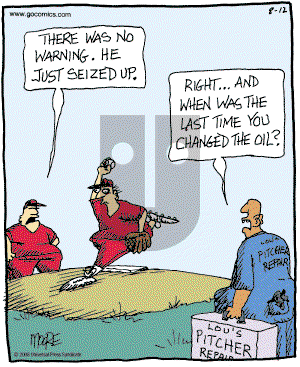 In the Bleachers - Tuesday August 12, 2008 Comic Strip