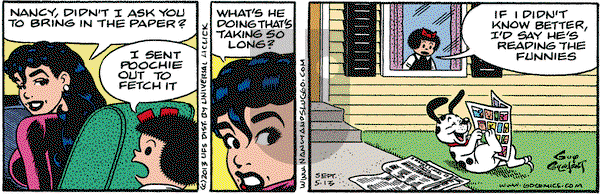Nancy on Thursday September 5, 2013 Comic Strip