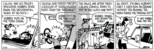 Calvin and Hobbes on Tuesday October 29, 1991 Comic Strip
