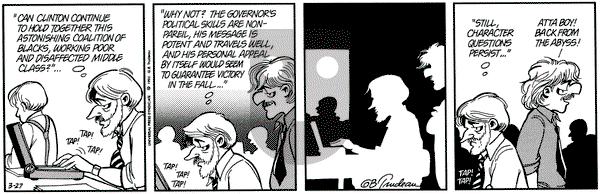 Doonesbury on Friday March 27, 1992 Comic Strip
