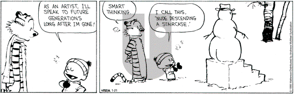 Calvin and Hobbes on Tuesday January 21, 2025 Comic Strip