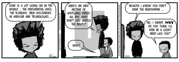The Boondocks on Monday March 20, 2000 Comic Strip