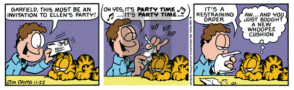 Garfield on Friday November 22, 1996 Comic Strip