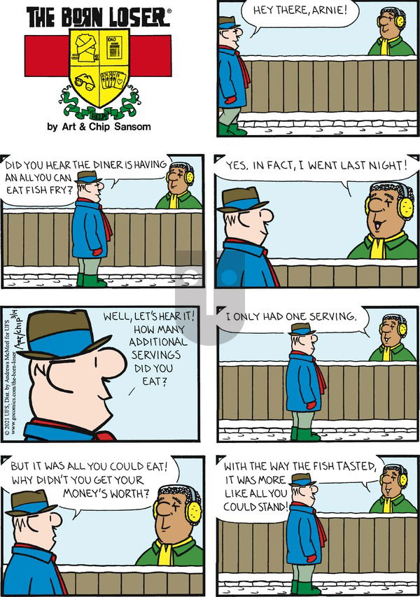 The Born Loser on Sunday March 14, 2021 Comic Strip