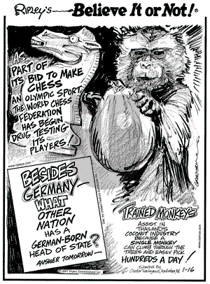 Ripley's Believe It or Not on Tuesday January 16, 2007 Comic Strip