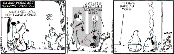 Over the Hedge on Wednesday November 13, 2002 Comic Strip