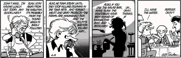 Doonesbury on Thursday April 19, 1990 Comic Strip