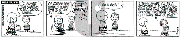 Peanuts on Friday November 13, 1959 Comic Strip