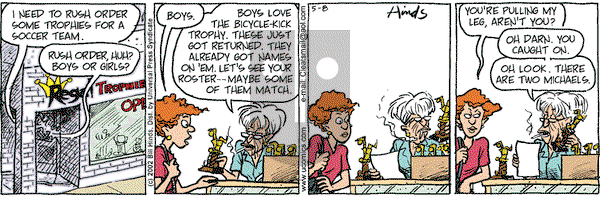 Cleats on Wednesday May 8, 2002 Comic Strip