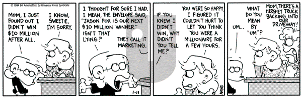 FoxTrot on Saturday January 11, 1997 Comic Strip