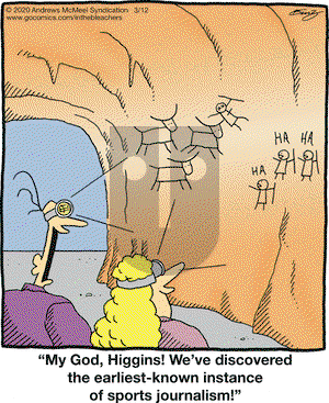 In the Bleachers on Thursday March 12, 2020 Comic Strip