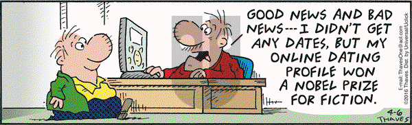 Frank and Ernest on Wednesday April 6, 2016 Comic Strip