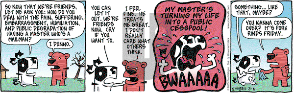 Pooch Cafe on Friday March 6, 2015 Comic Strip