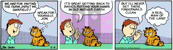Garfield on Saturday May 8, 1982 Comic Strip