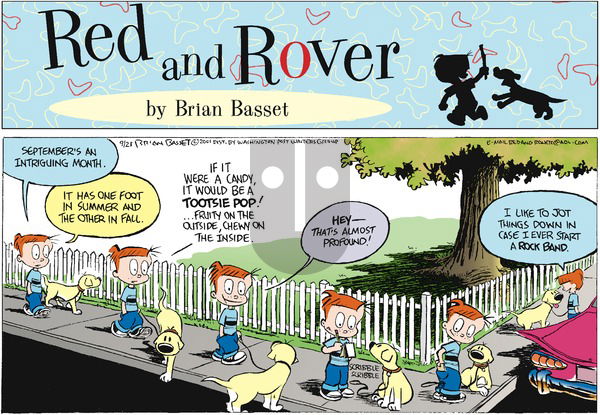 Red and Rover on Sunday September 23, 2001 Comic Strip