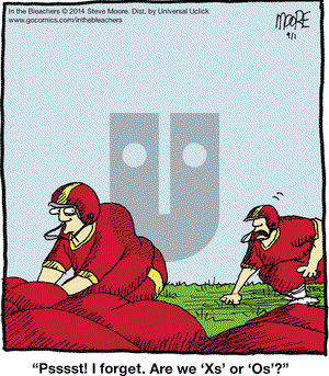 In the Bleachers on Monday September 1, 2014 Comic Strip