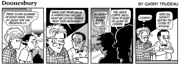 Doonesbury on Saturday April 6, 1996 Comic Strip