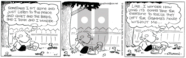 Soup to Nutz - Old on Saturday April 5, 2003 Comic Strip