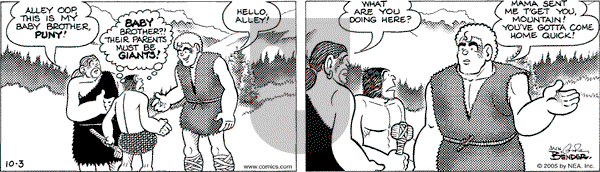 Alley Oop on Monday October 3, 2005 Comic Strip
