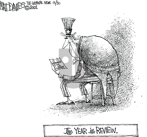 Matt Davies on Friday December 28, 2001 Comic Strip