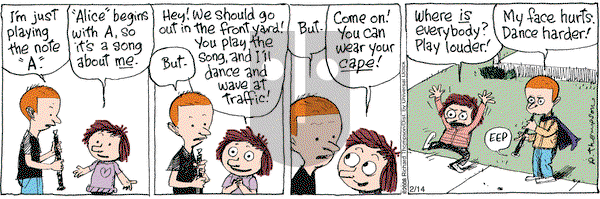 Cul de Sac on Thursday February 14, 2013 Comic Strip