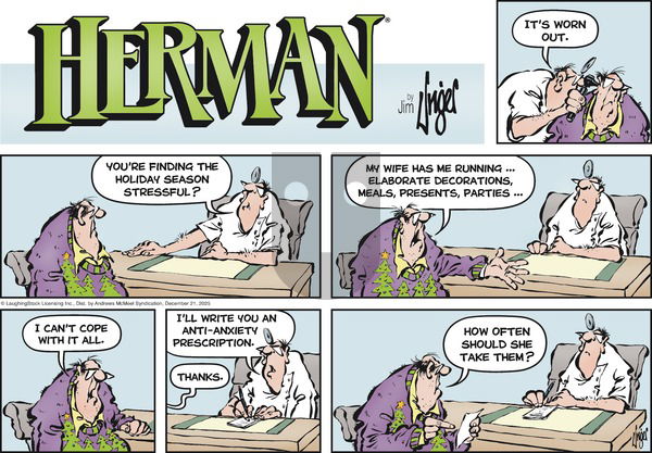 Herman on Sunday December 21, 2025 Comic Strip