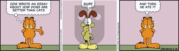 Garfield on Wednesday May 18, 2016 Comic Strip
