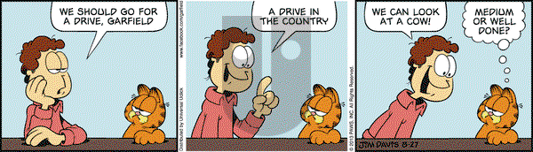 Garfield on Tuesday August 27, 2013 Comic Strip