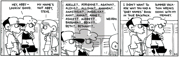 FoxTrot on Thursday September 5, 2002 Comic Strip