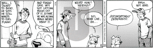 Get Fuzzy on Monday February 16, 2004 Comic Strip