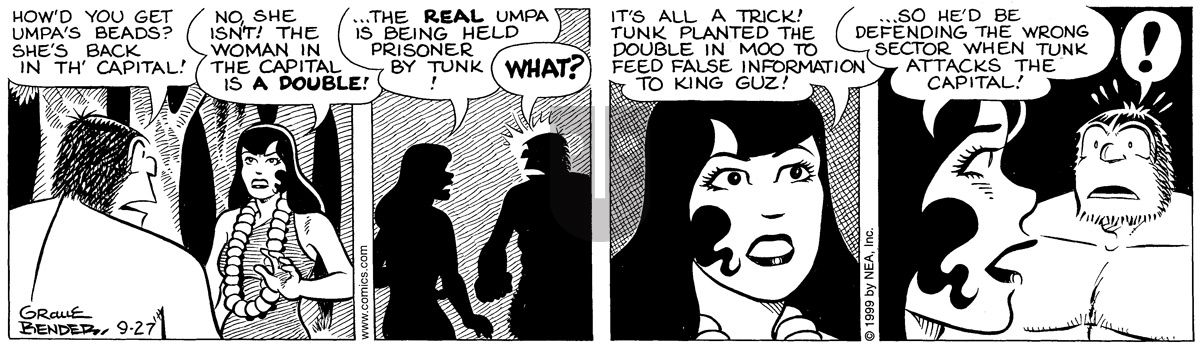 Alley Oop - Monday September 27, 1999 Comic Strip
