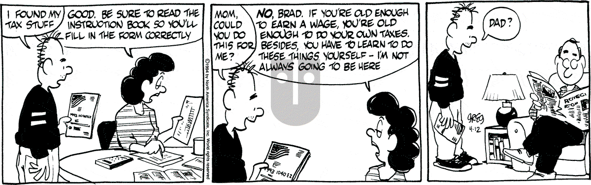 Luann - Tuesday April 12, 1994 Comic Strip