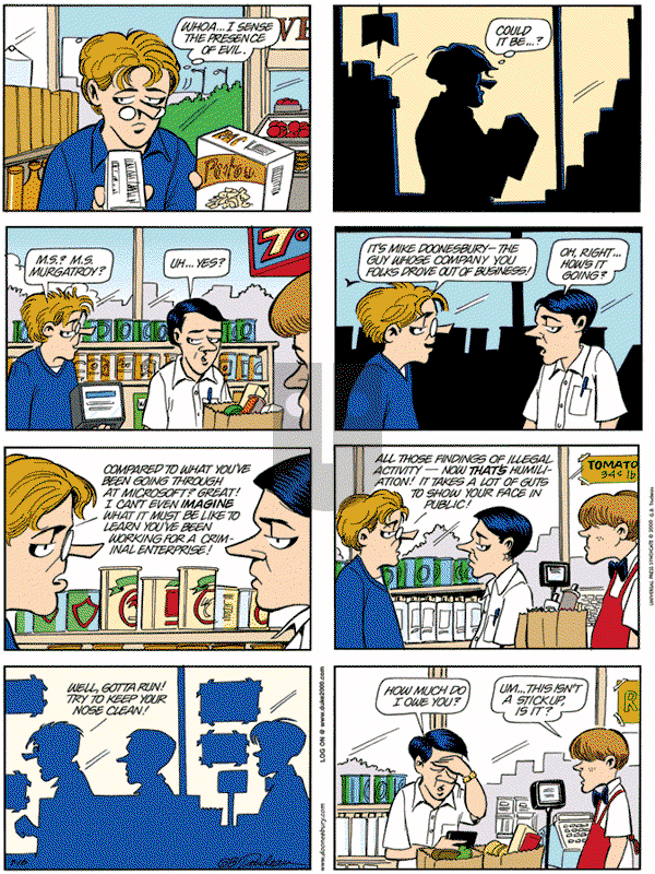 Doonesbury - Sunday July 16, 2000 Comic Strip