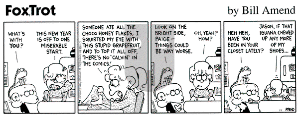 FoxTrot on Monday January 1, 1996 Comic Strip