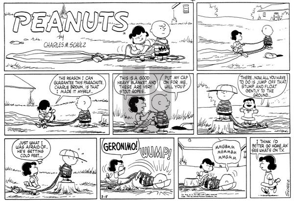 Peanuts on Sunday August 18, 1957 Comic Strip