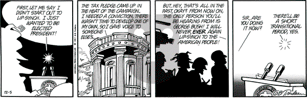 Doonesbury on Wednesday December 5, 1990 Comic Strip