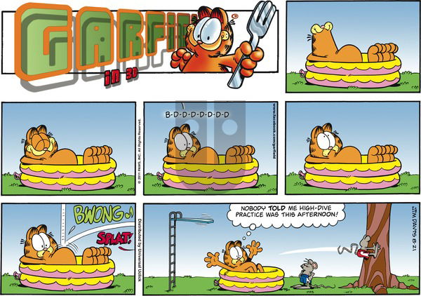 Garfield on Sunday August 21, 2011 Comic Strip