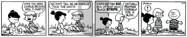 Peanuts on Saturday July 3, 1954 Comic Strip