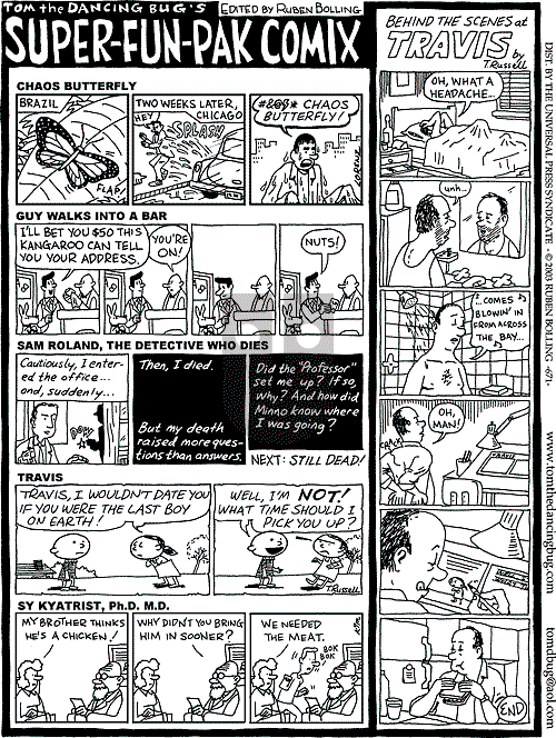 Tom the Dancing Bug on Saturday November 1, 2003 Comic Strip