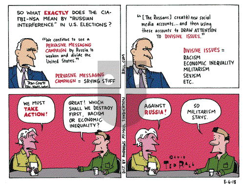 Ted Rall on Monday August 6, 2018 Comic Strip