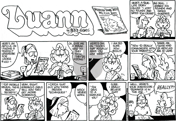 Luann on Sunday February 9, 1992 Comic Strip