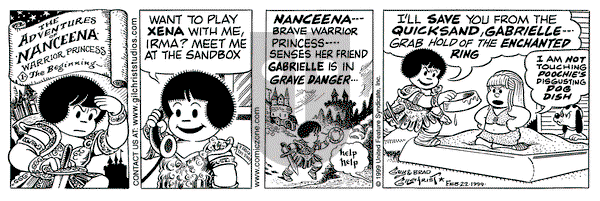 Nancy on Monday February 22, 1999 Comic Strip