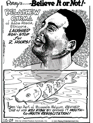Ripley's Believe It or Not on Monday December 29, 2003 Comic Strip
