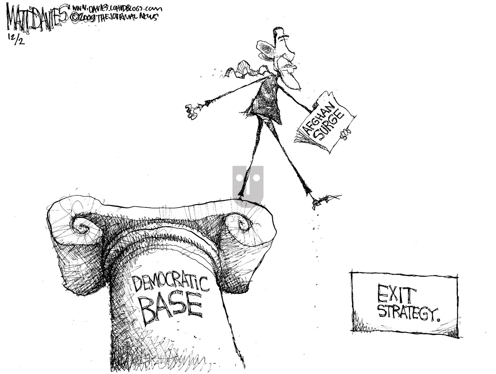 Matt Davies - Wednesday December 2, 2009 Comic Strip