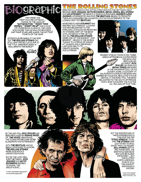 Biographic on Sunday March 26, 2006 Comic Strip